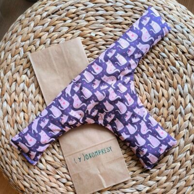 Wyjątkowy termofor z pestek wiśni - wzór KotLove - 500g - Yokompres