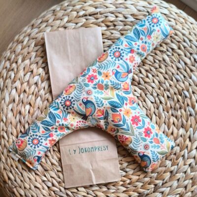 Wyjątkowy termofor z pestek wiśni - wzór Folk - 500g - Yokompres